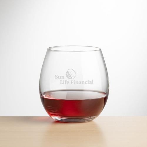 Corporate Gifts - Barware - Wine Glasses - Stemless - Redmond Stemless Wine - Deep Etch