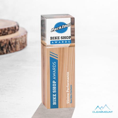 Awards and Trophies - Acrylic Awards - Branche Full Color Towers Wood Award