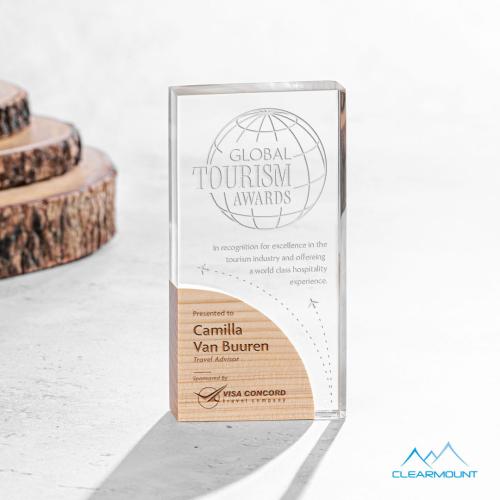 Awards and Trophies - Acrylic Awards - Nuage Rectangle Wood Award