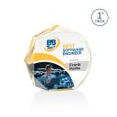 Piedmont Full Color Gold Polygon Acrylic Award