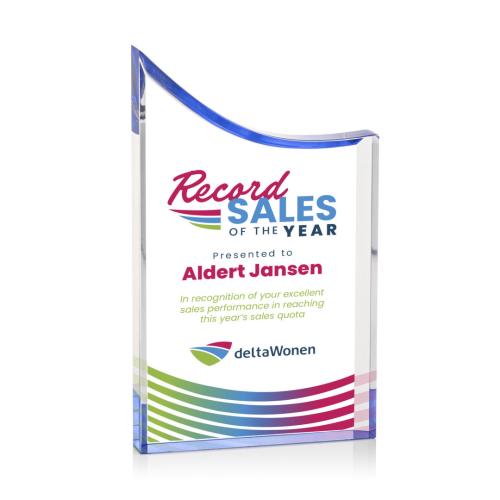 Awards and Trophies - Acrylic Awards - Chiswick Full Color Blue Peaks Acrylic Award
