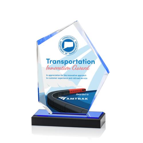 Awards and Trophies - Acrylic Awards - Driffield Full Color Blue Unique Acrylic Award