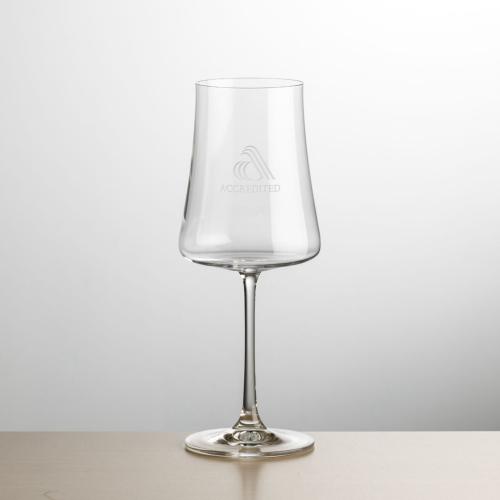 Corporate Gifts - Barware - Wine Glasses - Dakota Wine - Deep Etch