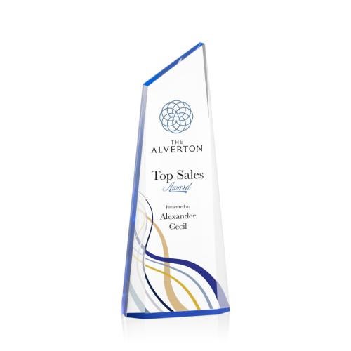 Awards and Trophies - Acrylic Awards - Hudson Full Color Blue Peaks Acrylic Award