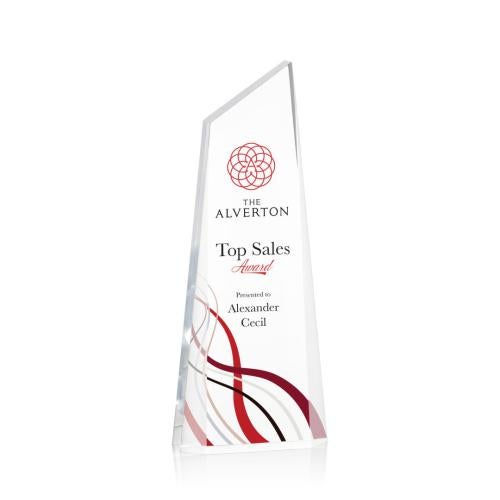 Awards and Trophies - Acrylic Awards - Hudson Full Color Clear Peaks Acrylic Award