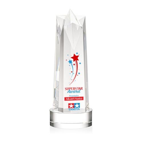 Awards and Trophies - Crystal Awards - Ellesmere Full Color Clear on Stanrich Obelisk Crystal Award