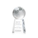 Soccer Ball Globe on Celestina Base Crystal Award