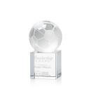 Soccer Ball Globe on Granby Base Crystal Award