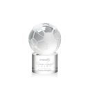 Soccer Ball Globe on Marvel Base Crystal Award