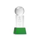Tennis Ball Green on Belcroft Base Globe Crystal Award
