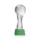 Tennis Ball Green on Grafton Base Globe Crystal Award