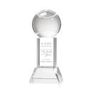 Tennis Ball Clear on Stowe Base Globe Crystal Award