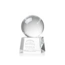 Baseball Globe on Robson Base Crystal Award
