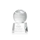 Basketball Globe on Robson Base Crystal Award
