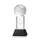 Basketball Black on Stowe Base Globe Crystal Award
