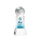 Soccer Ball Full Color Clear on Belcroft Globe Crystal Award