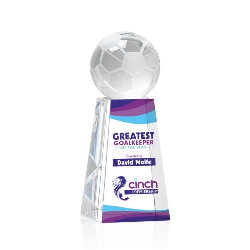 Awards and Trophies - Crystal Awards - Soccer Ball Full Color Globe on Novita Crystal Award