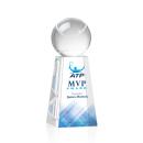 Tennis Ball Full Color Globe on Novita Crystal Award