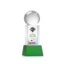Baseball Full Color Green on Belcroft Globe Crystal Award