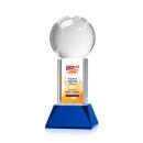 Baseball Full Color Blue on Stowe Globe Crystal Award