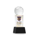 Basketball Full Color Black on Belcroft Globe Crystal Award