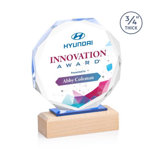 Awards and Trophies - Crystal Awards - Mallorca Full Color Polygon Wood Award