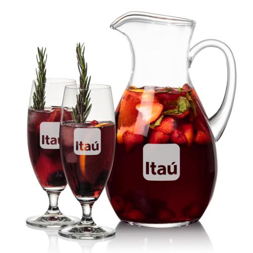 Corporate Gifts - Barware - Water Pitchers - Geneva Pitcher & Pinehurst Cocktail