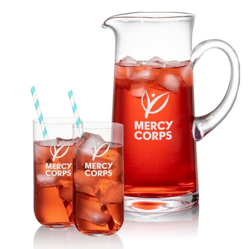 Corporate Gifts - Barware - Water Pitchers - Malden Pitcher & Belmont Hiballs