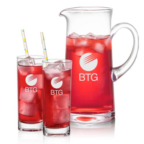 Corporate Gifts - Barware - Water Pitchers - Malden Pitcher & Chelsea Hiballs