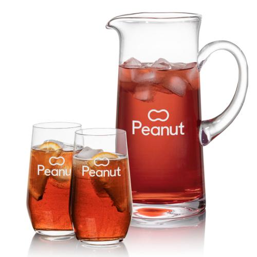 Corporate Gifts - Barware - Water Pitchers - Malden Pitcher & Germain Hiballs