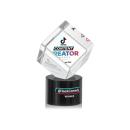 Burrill Full Color Black on Marvel Base Square / Cube Crystal Award