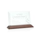 Embassy Jade/Walnut (Horiz) Rectangle Glass Award