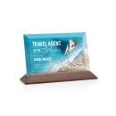 Embassy Full Color Starfire/Walnut (Horiz) Rectangle Crystal Award
