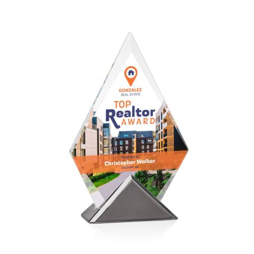 Awards and Trophies - Crystal Awards - Andria Full Color Diamond Crystal Award
