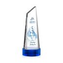 Akron Full Color Blue on Base Peaks Crystal Award
