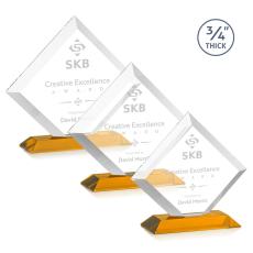 Belaire Amber Diamond Crystal Award - Crystal Awards