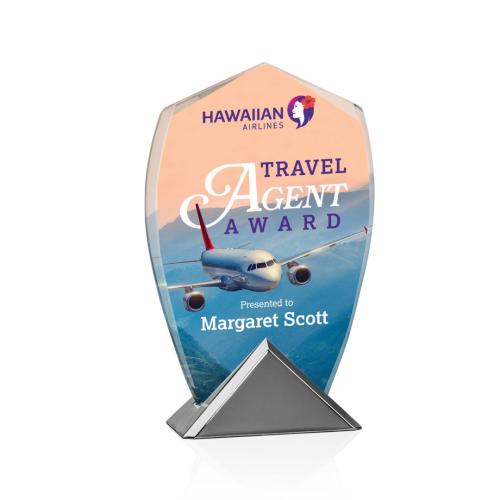 Awards and Trophies - Crystal Awards - Catania Full Color Peaks Crystal Award