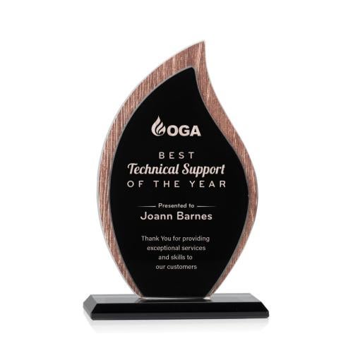 Awards and Trophies - Crystal Awards - Scollard Flame Wood Award