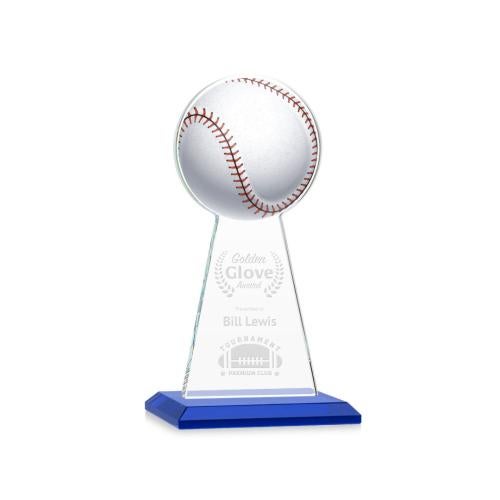 Awards and Trophies - Crystal Awards - Edenwood Baseball Blue Towers Crystal Award