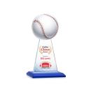 Edenwood Baseball Full Color Blue Towers Crystal Award