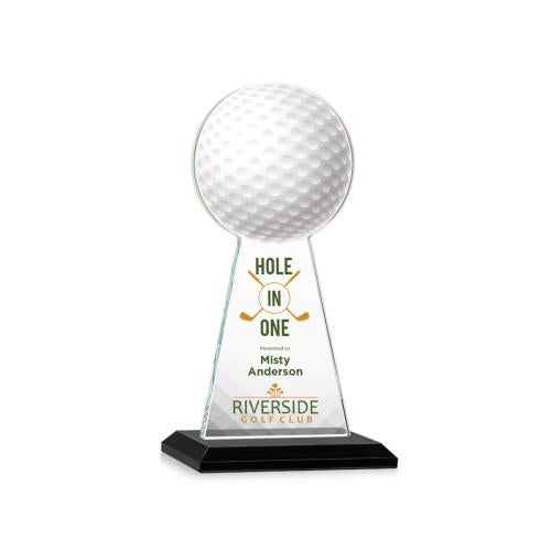 Awards and Trophies - Crystal Awards - Edenwood Golf Full Color Black Towers Crystal Award