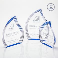 Employee Gifts - Tidworth Blue Flame Acrylic Award
