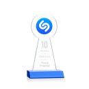 Laidlaw Full Color/Etch Sky Blue Towers Crystal Award