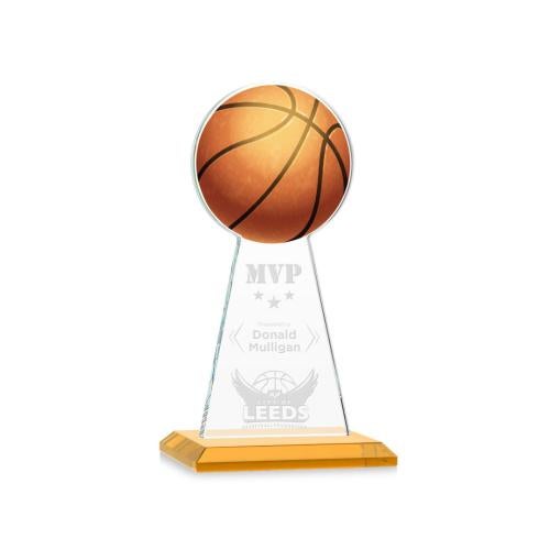 Awards and Trophies - Crystal Awards - Edenwood Basketball Amber Towers Crystal Award