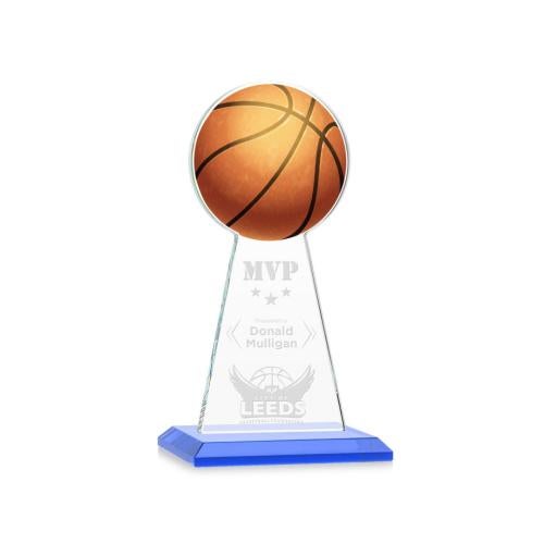 Awards and Trophies - Crystal Awards - Edenwood Basketball Sky Blue Towers Crystal Award
