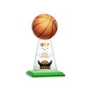Edenwood Basketball Full Color Green Towers Crystal Award