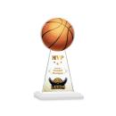 Edenwood Basketball Full Color White Towers Crystal Award