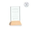 Walkerton Jade/Bamboo (Vert) Rectangle Glass Award