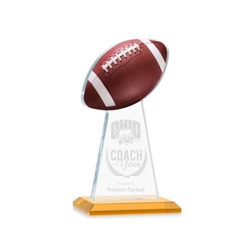 Awards and Trophies - Crystal Awards - Edenwood Football Amber Towers Crystal Award