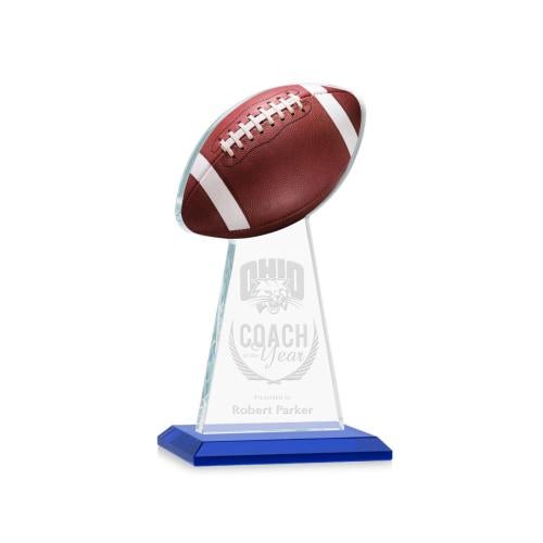 Awards and Trophies - Crystal Awards - Edenwood Football Blue Towers Crystal Award